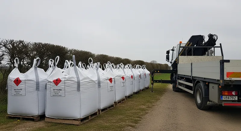 Enlèvement de big bags de déchets amiantés conditionnés et transport ADR dans le bassin rennais