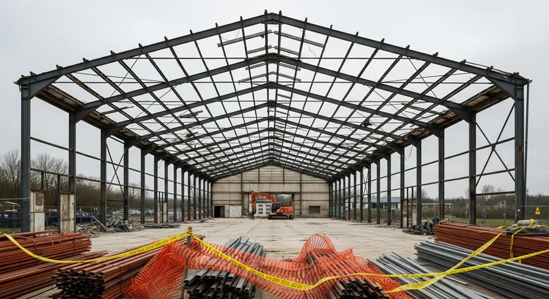 Curage amiante avant démolition d'un ancien atelier à Saint-Jacques-de-la-Lande